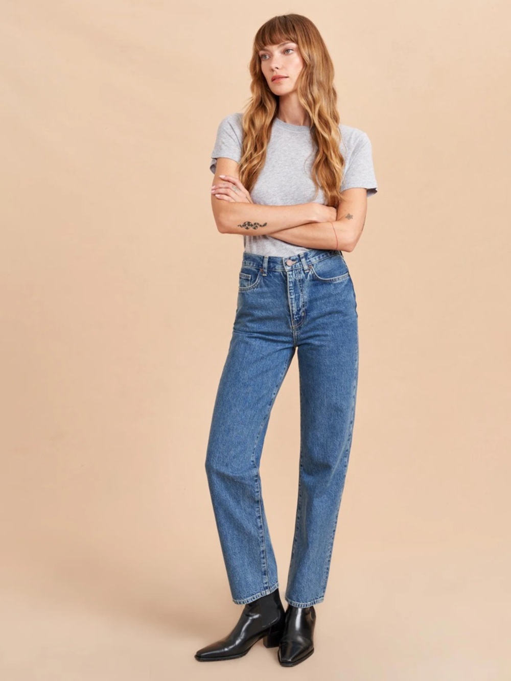 La Ligne High-Rise Straight Leg Jeans Size 26 (fits like 25)